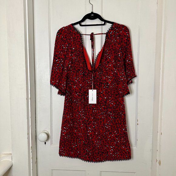 Lovers + Friends Jason Mini Dress In Sahara Cheetah Size - S - Picture 3 of 4